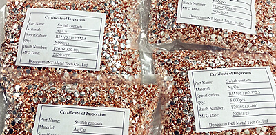 Күміс контактілері үшін тұрақты жеткізілім AgCu Bimetal тойтармалар